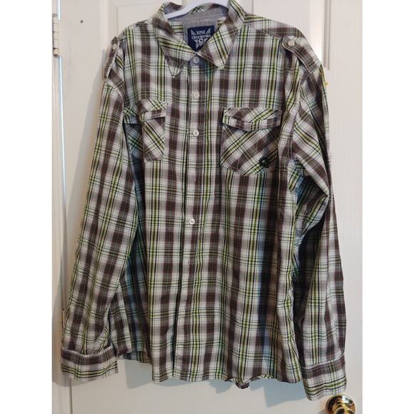 akademiks Shirt 4XL Checkered Button Down Long Sleeve - Picture 1 of 4